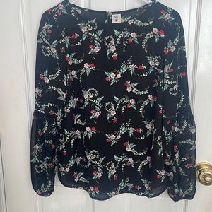 LC Lauren Conrad Disney Collection black flowy fabric with red sequins. Size XS